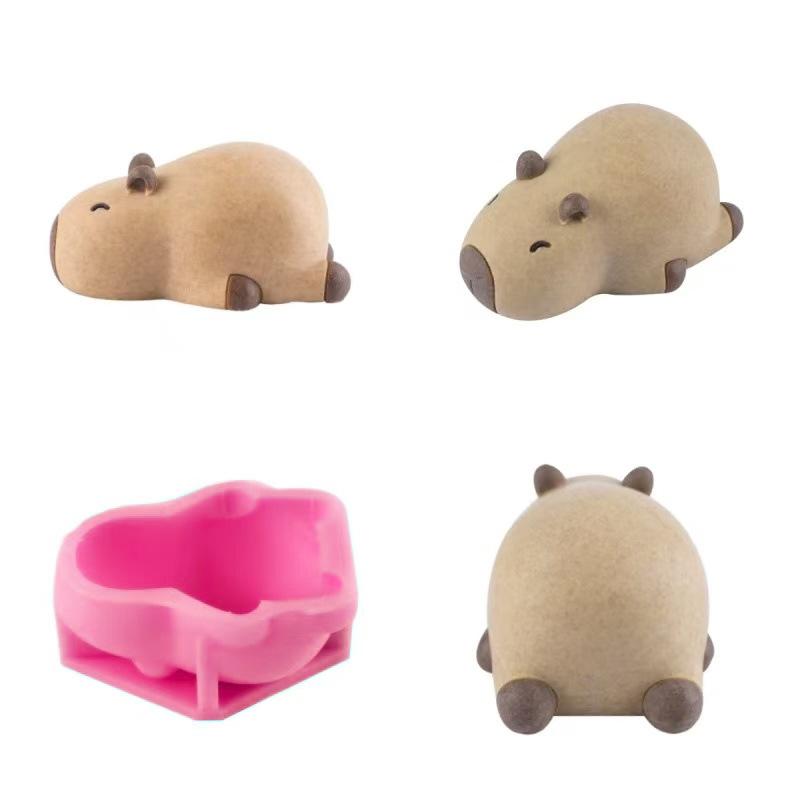 Søt capribara silikonform tegneseriedyr melkegelépudding silikonform hjem kjøkken baketilbehør fest restaurant