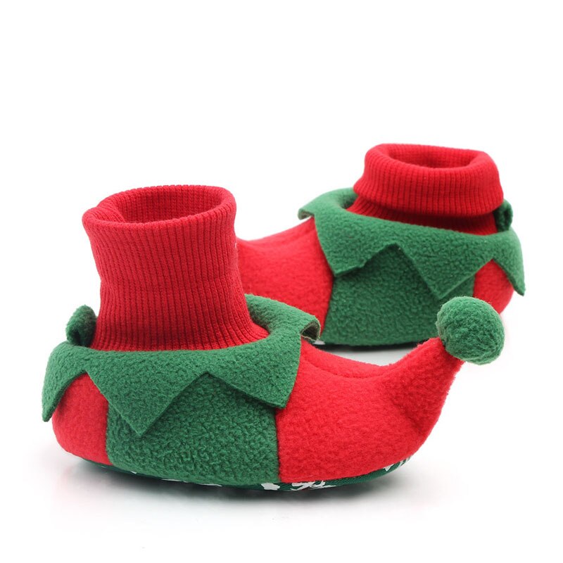 Focusnorm 0-18m barn baby pige dreng jul sko 3 stilarter patchwork farver santa dyr sød efterår vinter sko