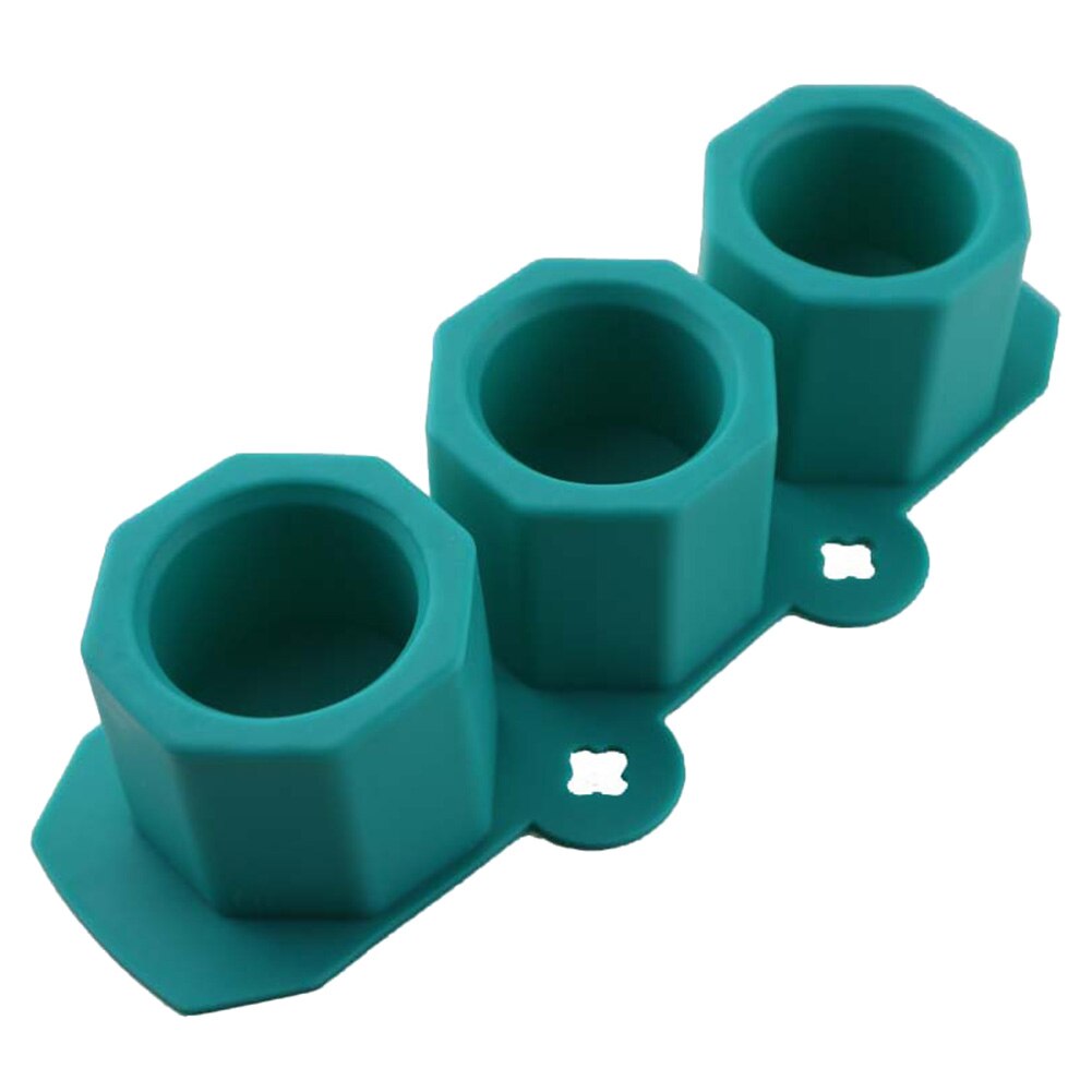 3 huller runde geometriske polygonale gør-det-selv gipsbetongips silikone sukkulent urtepotte vaseform kaktus cementforme: Atrovirens