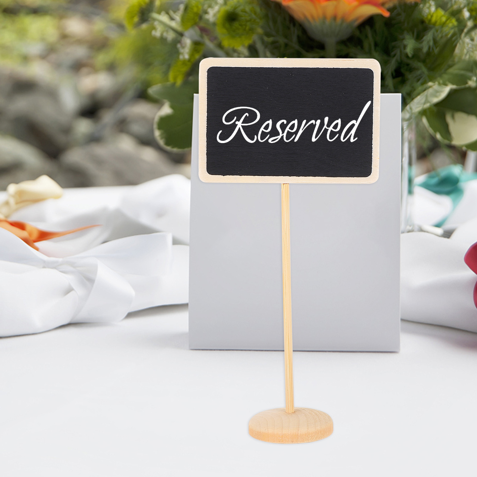 10 Pcs Mini Chalkboard Sign Wooden Message Board Small Blackboard Mini Memo Boards Erasable Tabletop Decor Presentation Supplies