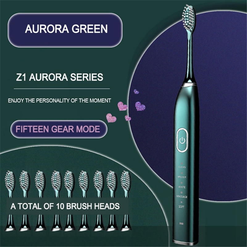 VIP Ultrasonic Sonic Electric Toothbrush 10 Mode USB Rechargeable Electronic Tooth Brush Waterproof Teeth Whitening Dental Brush