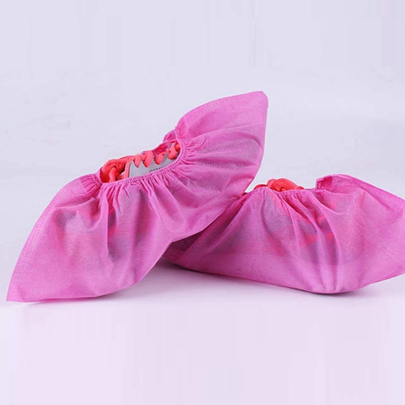 Copriscarpe monouso in tessuto non tessuto, 100 pezzi, antipolvere, antiscivolo, rosa