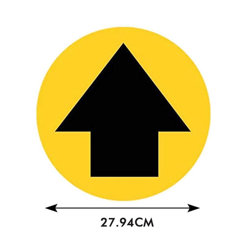 5pcs Safety Floor Sign Marking Direction Social Distance Floor Decal Self-adhesive Floor Label