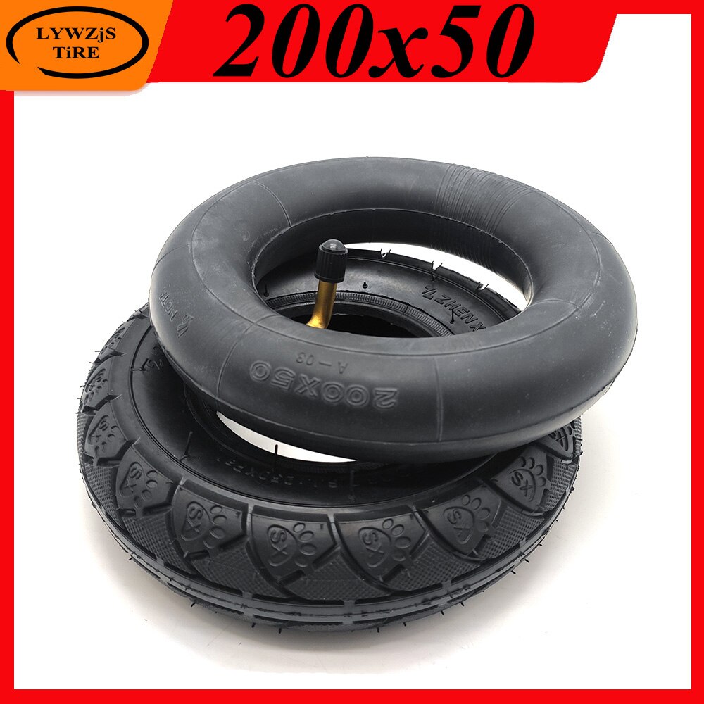 200x50 Inner and Outer Tyre 8 Inch Inflatable Wheel Tire for Electric Scooter, Wheelchair Parts