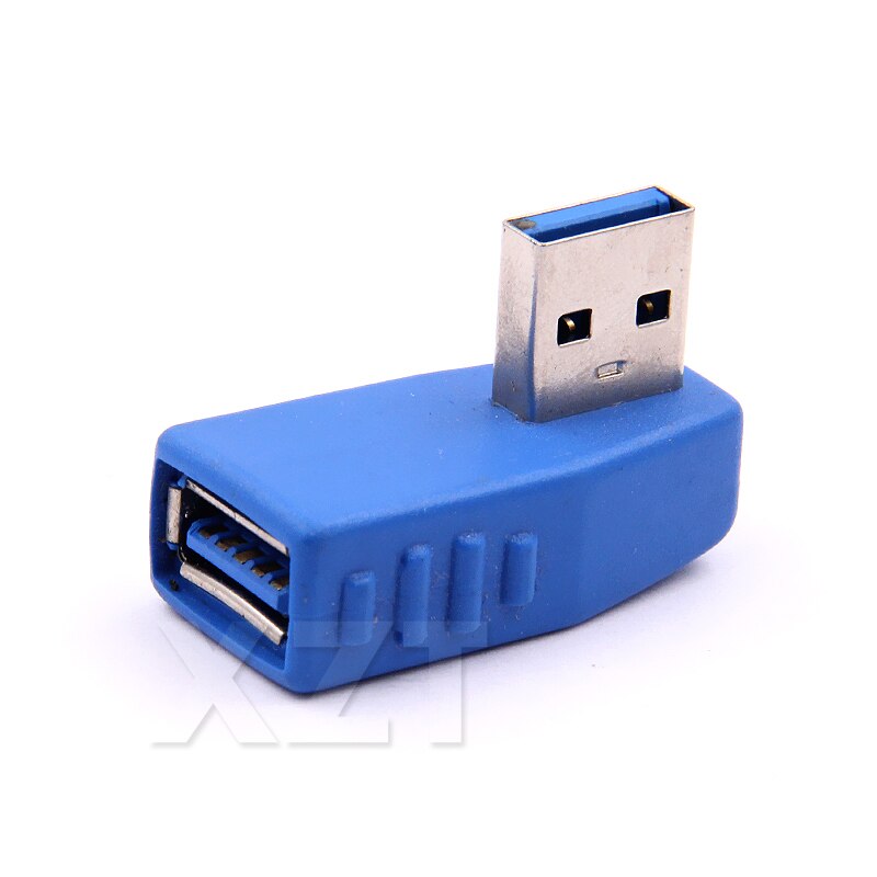 1 stks USB 3.0 90 graden Links USB man vrouwelijke turn adapter USB 3.0 Man-vrouw 90 graden converter