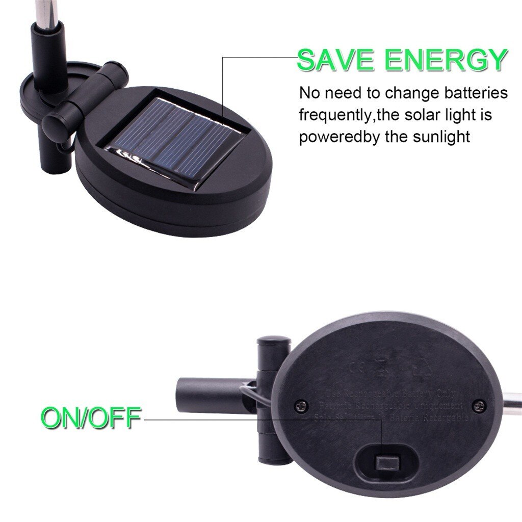 Utomhus solcellslampa led strängljus fairy flash leds gräsmatta ljus varm vit vattentät för jul bröllopsfest dekoration