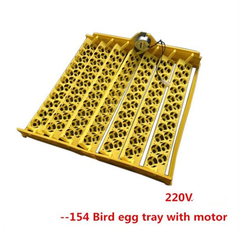 154 Eieren Lade Kwartel Papegaai Duif Kleine Vogel Uitkomen Automatische Turn Plastic Incubator Trays Met Draaien Motor: 220V motor