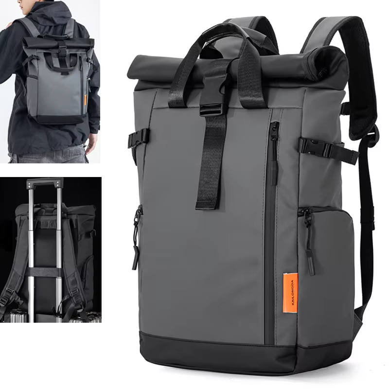 Bolsas de viagem masculinas e femininas, mochilas portáteis para notebook de 15,6 polegadas, bolsas impermeáveis para acampamento ao ar livre, pesca, caminhadas