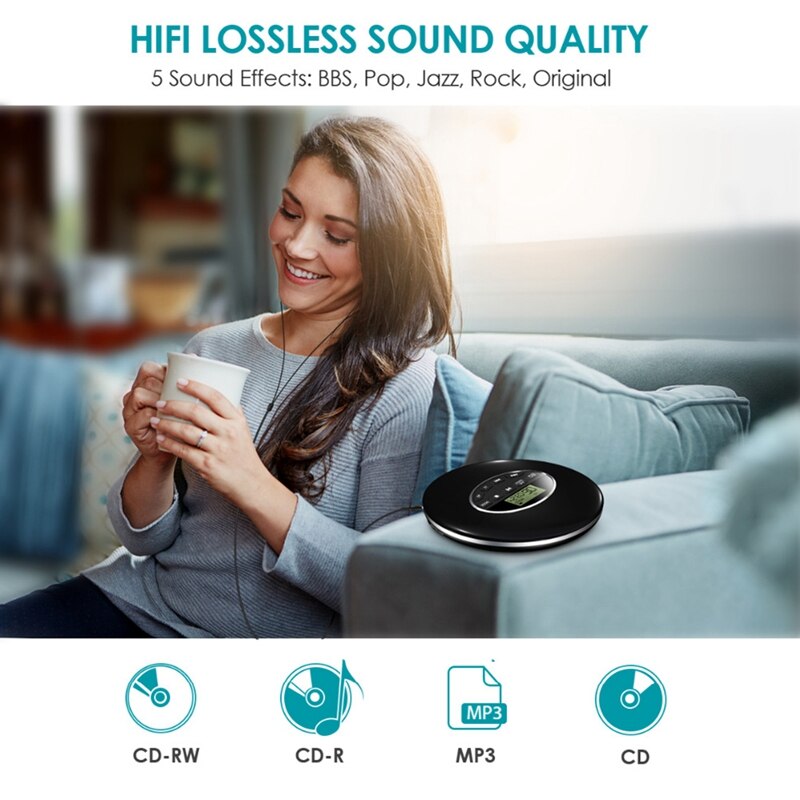 CD Player Headphone HiFi Music Reproductor Walkman Discman Shockproof