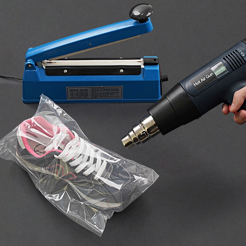 50 Stuks Pof Plastic Krimpfolie Zak Transparant Heat Seal Wrap Zak Voor Schoenen Doos