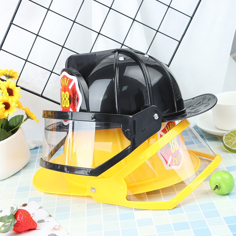 Kids Fireman Helmet Firefighter Hats Fancy Dress Accessories Kids Halloween Party Role Play Toys Yellow