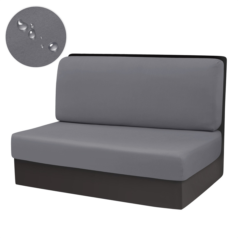 2 teile/satz Jacquard RV Dinette Kissen Abdeckungen strecken Wohnmobil Sofa Sitzbezüge Einstellbare Esszimmer Sitzbezüge Bank Rückenlehne Dekor: Granat