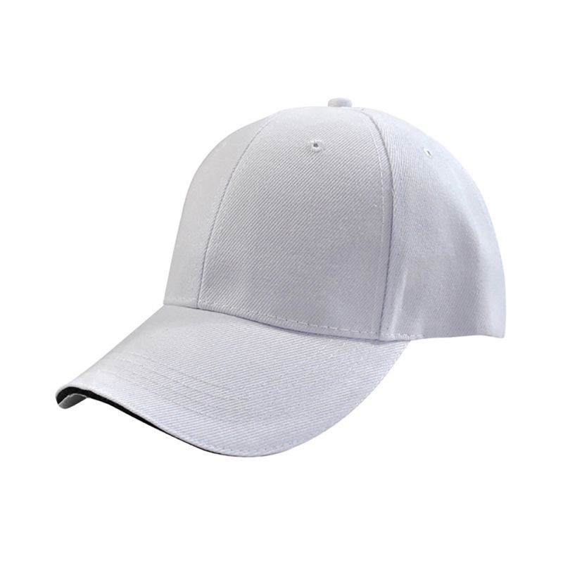 Tennis Cap Sports Baseball Cap Brim Hook Sunscreen Breathable Cap Loop Fastener Cotton Hat Adult Sportswear Accessories *: WHITE