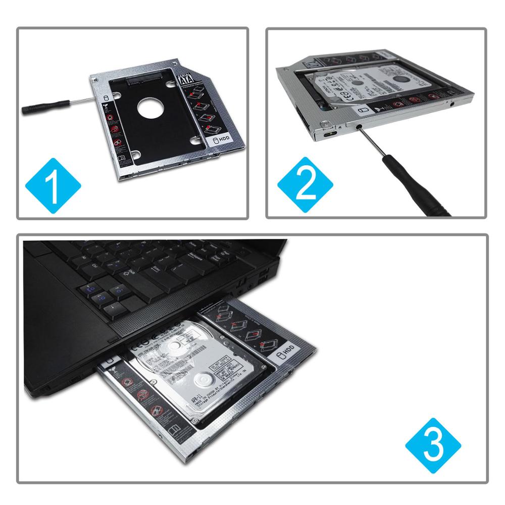 Disco Duro HDD Caddy para Dell Inspiron, 9,5 MM, 2nd, SATA, 2,5 pulgadas, 3421, 3437, 3441, 3442, 3443, 7447, 14R, 5437