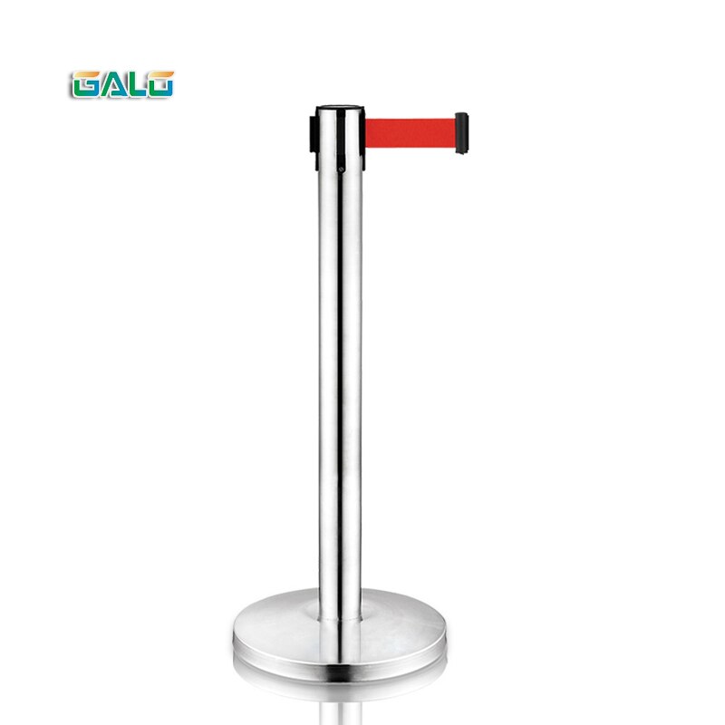 Aceally Retractable Belt Queue Barrier Post System Stanchions Sign for with 2 meters/6.5 feet Belt Safety Barries: Red