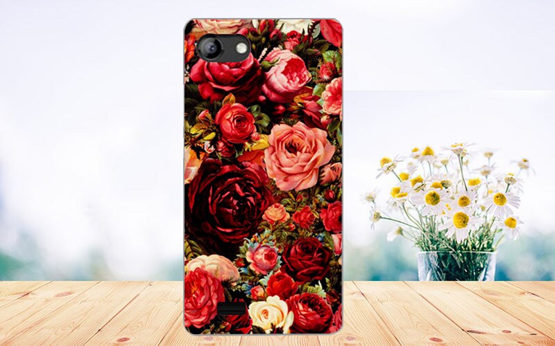 Voor vertex impress gelukskoffer bedrukt met bloemen tijger uil eiffeltoren hoesje voor vertex impress geluk zacht tpu hoesje achterkant: C046