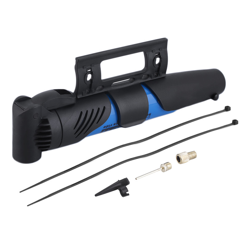 Portable mini 125g cycling mountain bike portable mini pump Double stroke gas mouth Bicycle Pump Newest: Blue