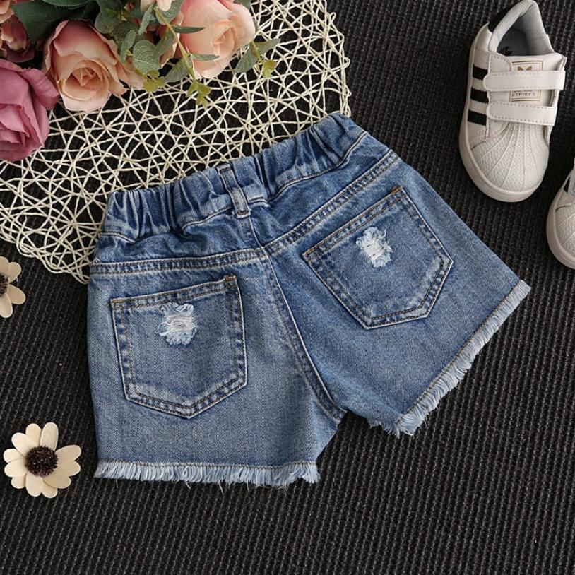 2-7 T Sommer Kinder Jeans Für Mädchen Casual Denim Loch Kurze Hosen Kleinkind Baby Kurze Hose Kinder mädchen Jungen Kleidung Y1032