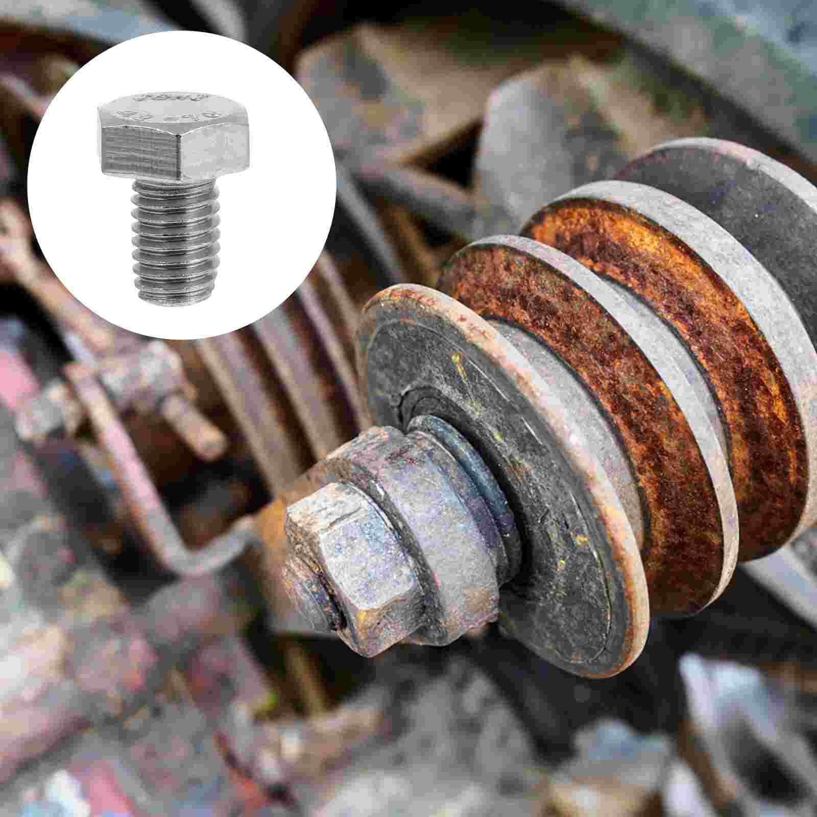 30Pcs Stainless Steel Outer Hexagon Bolts Full Tooth Bolts Industrial Fasteners: Default Title