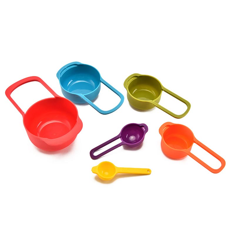 6 piece set spoon cup plastic measuring spoon for Cooking Measuring Spoon Measuring Cup