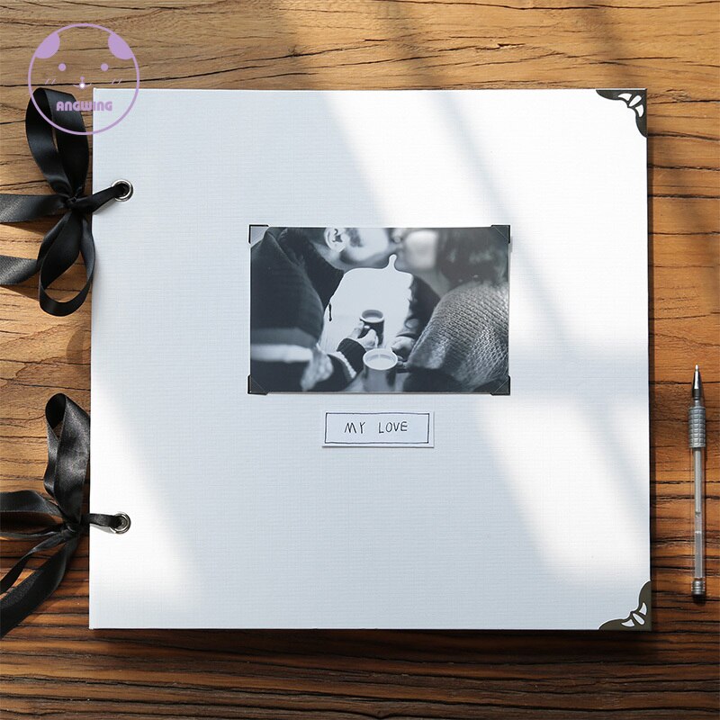 12Inch Photo Album Scarpbook Wedding Scrapbook Album Blank Cover Baby Cardboard Album Photo Travel Albums For Photos With PP Bag