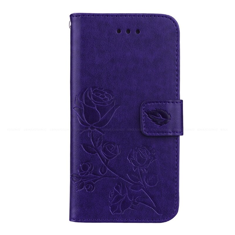 For Huawei P9 Lite Mini Case PU Leather Phone Case For Huawei P9Lite Mini Enjoy 7 SLA-L02 SLA-L22 SLA-L03 Case Flip Cover Fundas: Purple