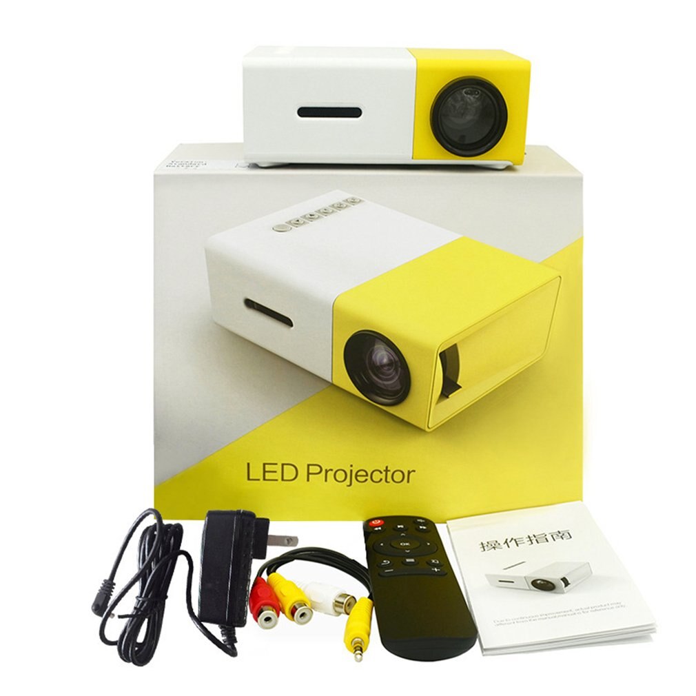 YG300 Home Theater LED Portable Projector Handheld Smart Multimedia Office High Definition 1080P Projector