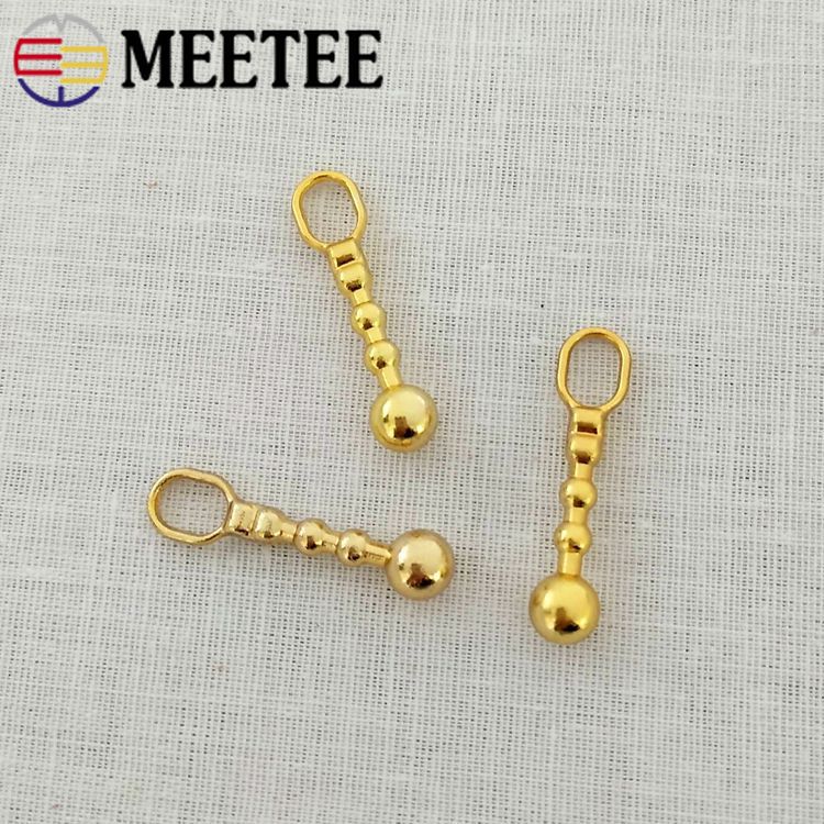 Meetee-sac à tirette métallique 3 #25mm | 30 pièces, avec tirette, pendentif en Bronze, bricolage, réparation de veste, fermeture éclair, accessoire matériel pendentif ZT017