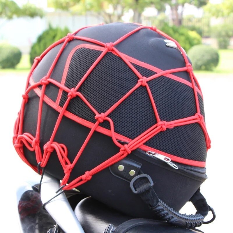 Casco del motociclo Serbatoio Del Carburante Netto Moto Attrezzature Bungee Cargo Maglia 40X40 cm Rete portaoggetti per moto 6 Ganci Tenere Deposito Mesh Portatile