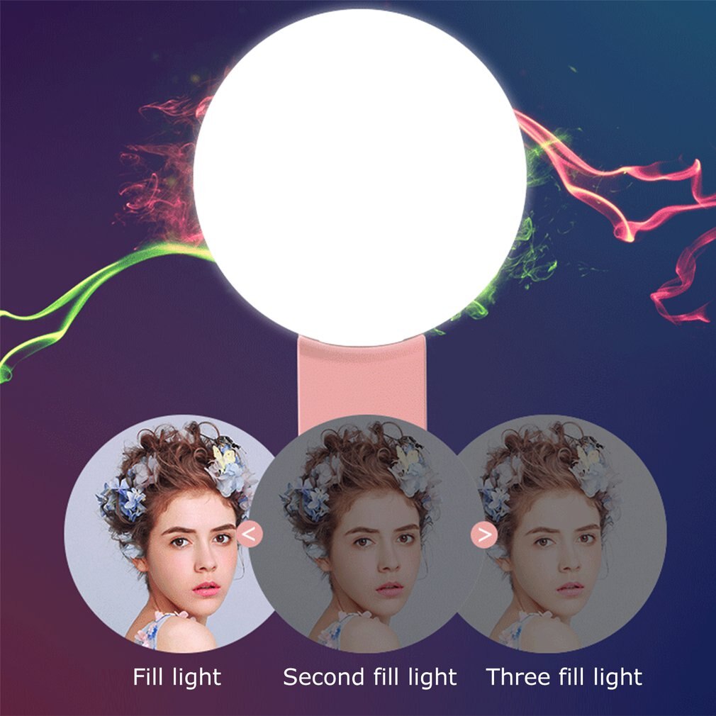 USB Charging 10 LED Flash Round Self-Timer Artifact Photography Fill Light Mini Charging LED External Beauty