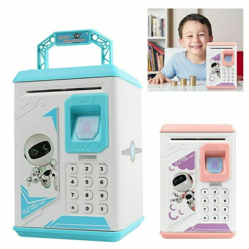 Atm Mini Spaarpot Veiligheid Wachtwoord Kauwen Coin Cash Storting Machine Cadeau Voor Kinderen Kids Elektronische Spaarpot