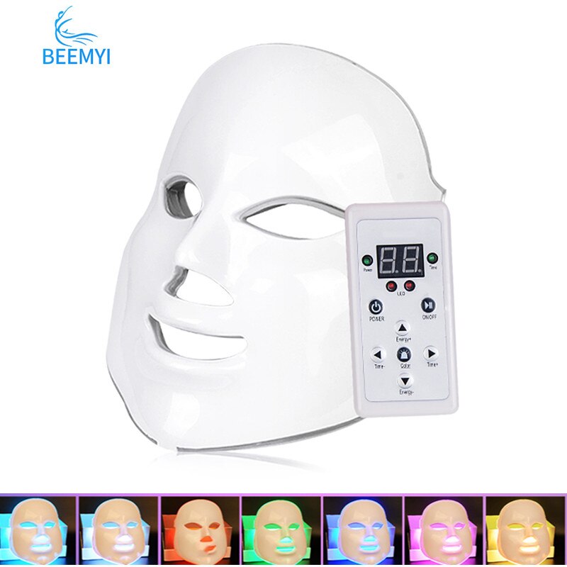 7 farbe LED Licht Haut Verjüngung Maske Akne Beseitigung Elektronische Maske Bleichen Heimgebrauch Schönheit Geräte