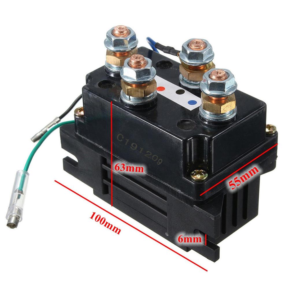 400a mustaa vinssin rele-solenoidia  dc 12v autoajoneuvo mönkijäkuorma-auto, jossa 6 kuviosuojauskansia 21x #273101