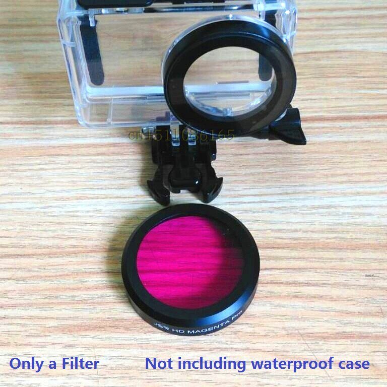 Mijia Accessories 4K Mini Camera Waterproof Housing Battery Case Frame Cover Silicone Shell Lens Cap UV Filter Film For Xiaomi: 1pcs purple filter