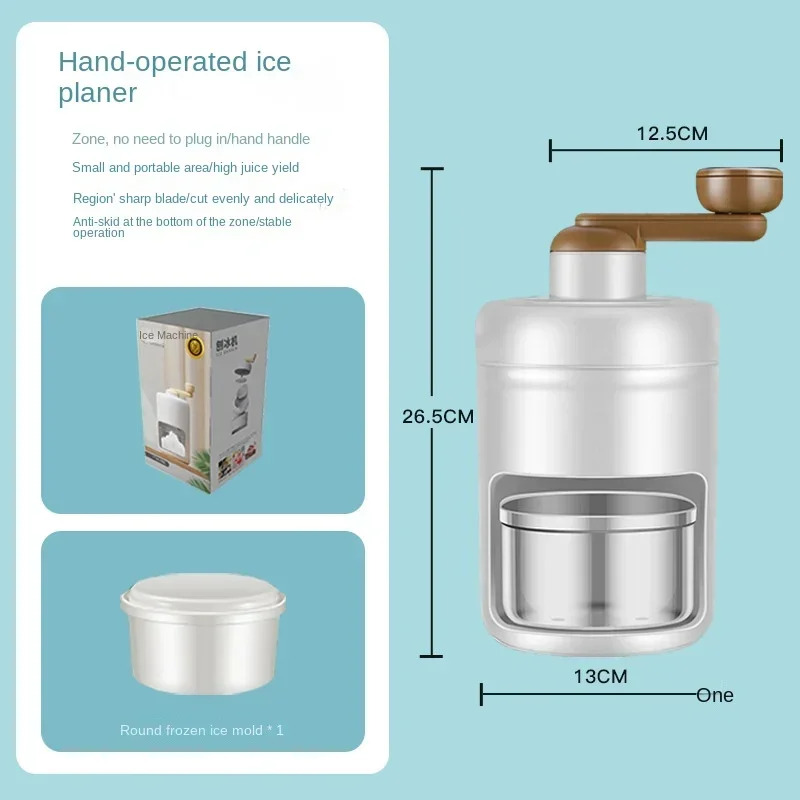 Triturador de gelo multifuncional com alça, barbeadores portáteis manuais, Ice Slush Maker, triturador de gelo DIY, Cozinha Fun Drinks Tools, Novo, 2022