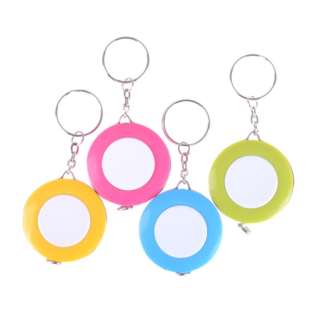 LLavero de cinta métrica de Color caramelo, 1,5 metros, tamaño de ropa, cinta métrica pequeña