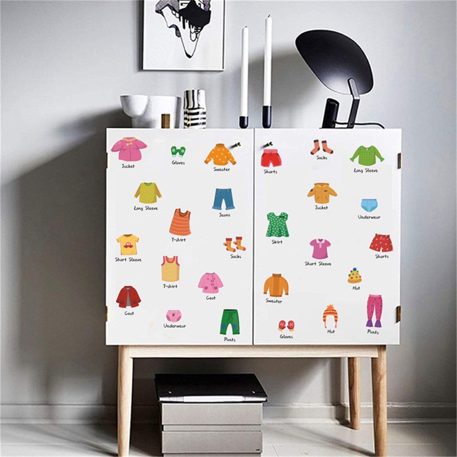 Wardrobe Stickers Clothes Classification Stickers Home Decor Stickers Closet Decor Vinyl Bedroom Closet Home Decor