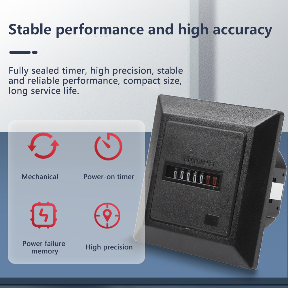 AC220-240V Timerfunctie Elektronische hermetische teller Digitaal 0-99999.9 Urentellermeter 0,3 W 50 Hz Industriële standaard