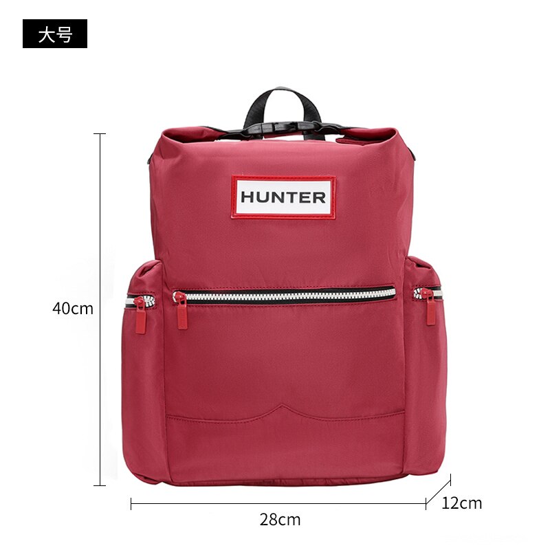 hunter Unisex Waterproof Dwaterproof Nylon Outdoor Travel Backpack Laptop Bags with bag: Burgundy