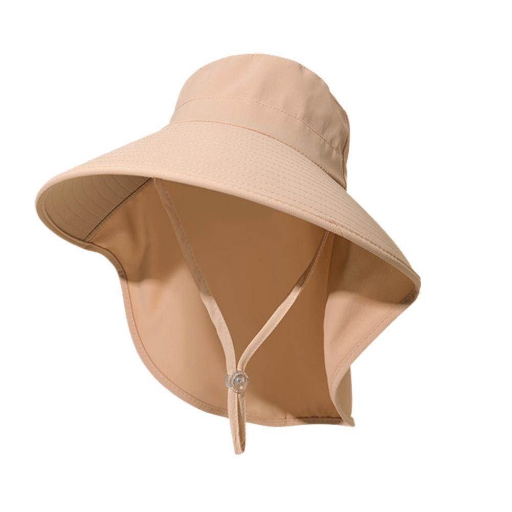 Cappello da sole a tesa larga con patta sul collo per uomo donna regolabile Outdoor 50 + protezione UPF Safari Cap escursionismo pesca cappello estivo: Grigio scuro