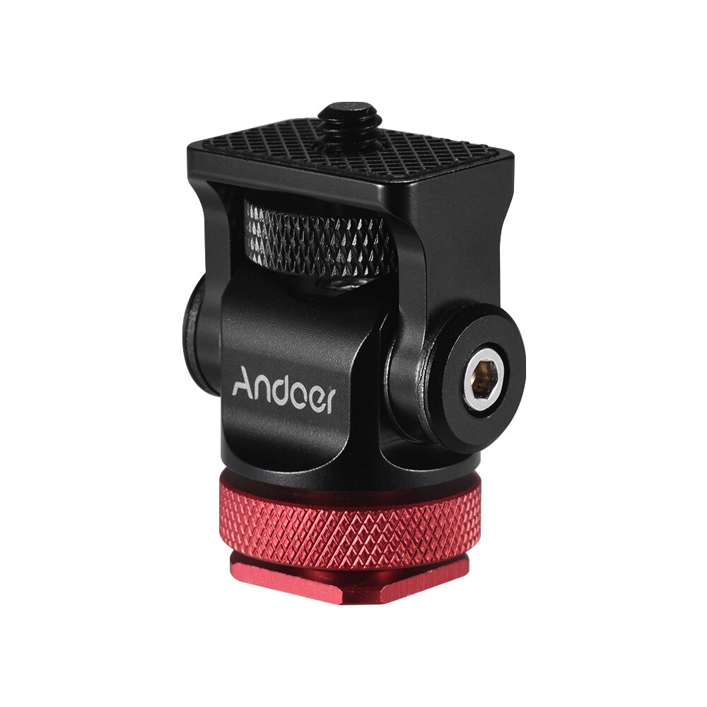 Andoer Mini Testa A Sfera Flash Hot Shoe Adattatore di Montaggio 1/4 di Pollice Vite BallHead per DSLR Camera Tripod Monopiede