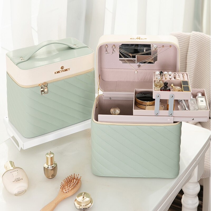 Makeup Bag Toiletry Cosmetic Storage Box Portable travel Make Up Suitcase: 3