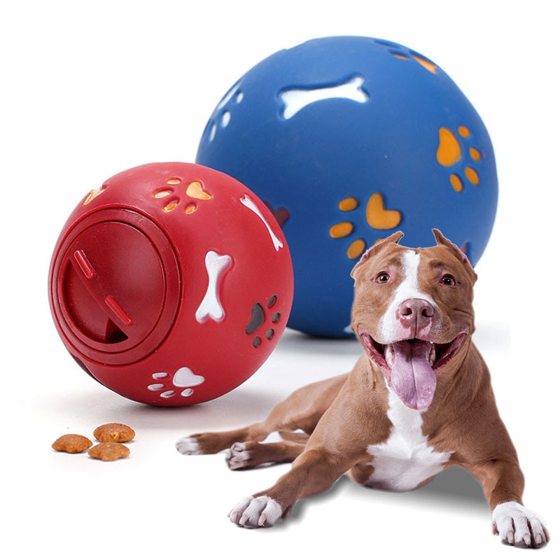 Voetafdrukken Bone Hond Bal Speelgoed Grappige Interactieve Hond Kauwen Speelgoed Voor Voedsel Lekkage Puzzel Bal Voor Kleine Hond Kat Puppy kitten S L