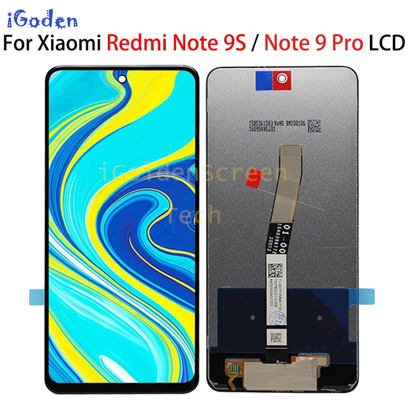 Originele 6.67 "Lcd Voor Xiaomi Redmi Note 9 Pro Lcd Touch Screen Digitizer Voor Xiaomi Redmi Note 9S Lcd-scherm Vervanging