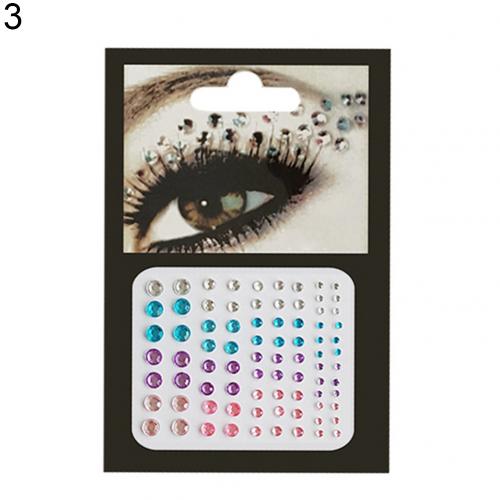 Kropp ansikte smink tillfällig glitter ögon klistermärken diy nail art strass dekor: 3