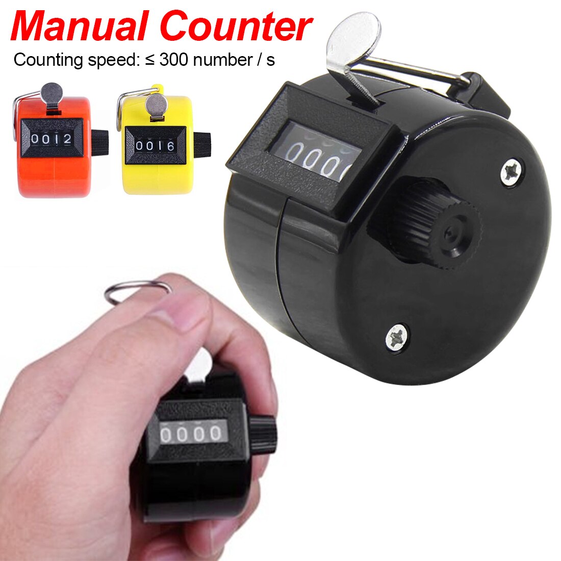 Mini Digitale Hand Tally Counter 4 Cijferig Nummer Hand Held Tally Teller Handleiding Tellen Golf Clicker Training Teller