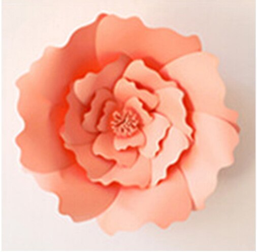 Baby shower 30cm vägg bakgrund blommor papper blommor bröllop dekoration diy konstgjord blomma ros papper hantverk bröllop blomma: 30cm mörkrosa