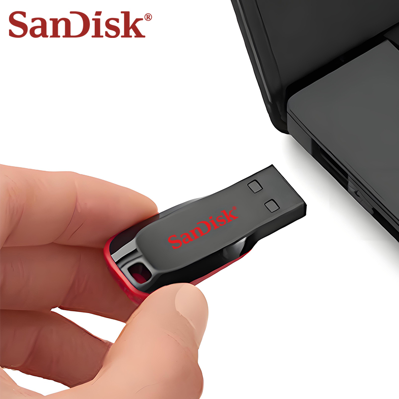 SanDisk USB2.0 FAT32 Cruzer CZ50 Pendrive Kompaktowy, szyfrowany pamięć USB USB2.0 do komputerów stacjonarnych i laptopów