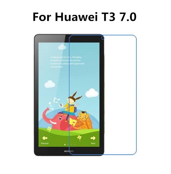 Clear Glossy Foil Screen Protector Protective Film for Huawei Mediapad T3 7.0 BG2-W09 7" Tablet Cleaning Cloth