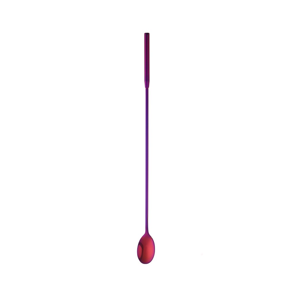 7 Color Cocktail Japanese Bar Spoon Long 304 Stainless Steel Spiral Pattern 12 Inch Bar Cocktail Shaker Wine Spoon Bar Tool: Rainbow No.3
